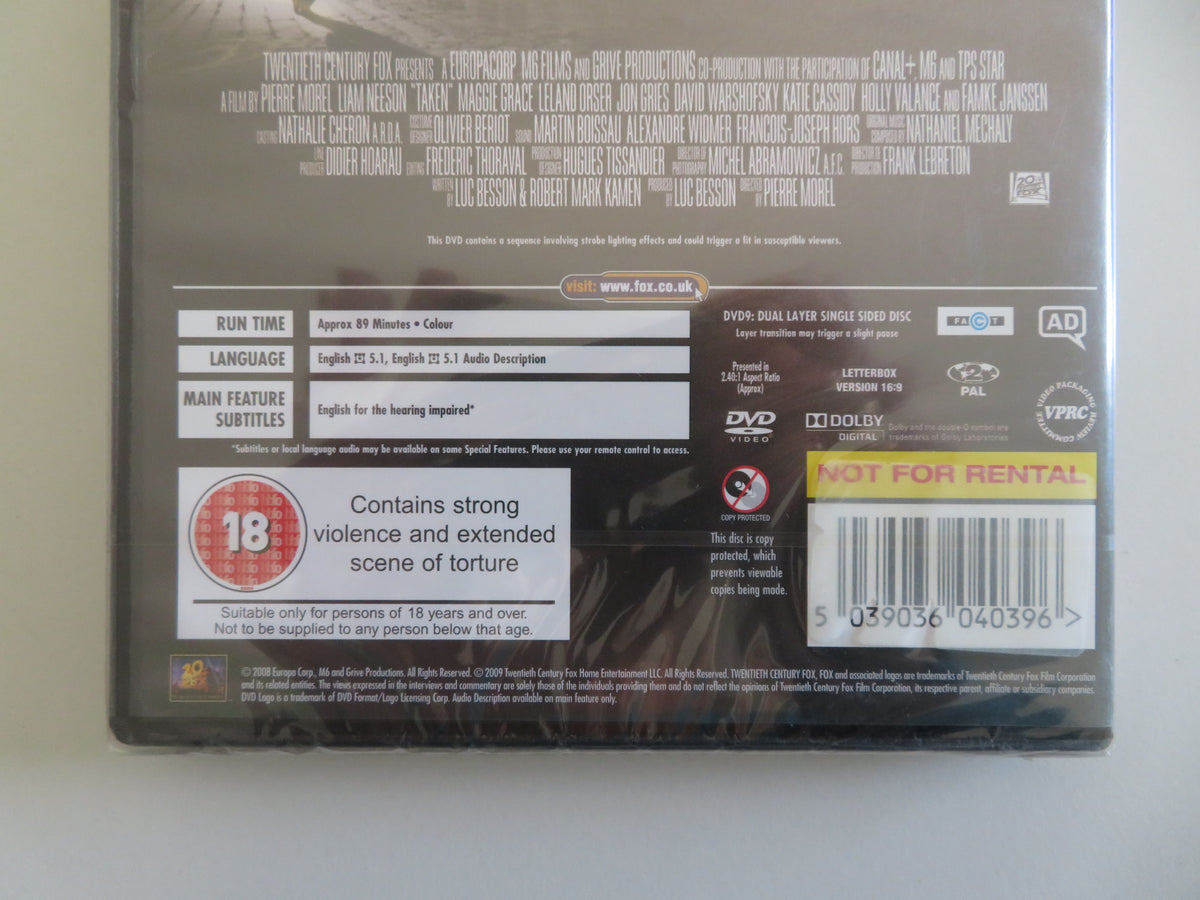 Taken - Extended Harder Cut - B (DVD) Liam Neeson Maggie Grace Region 2