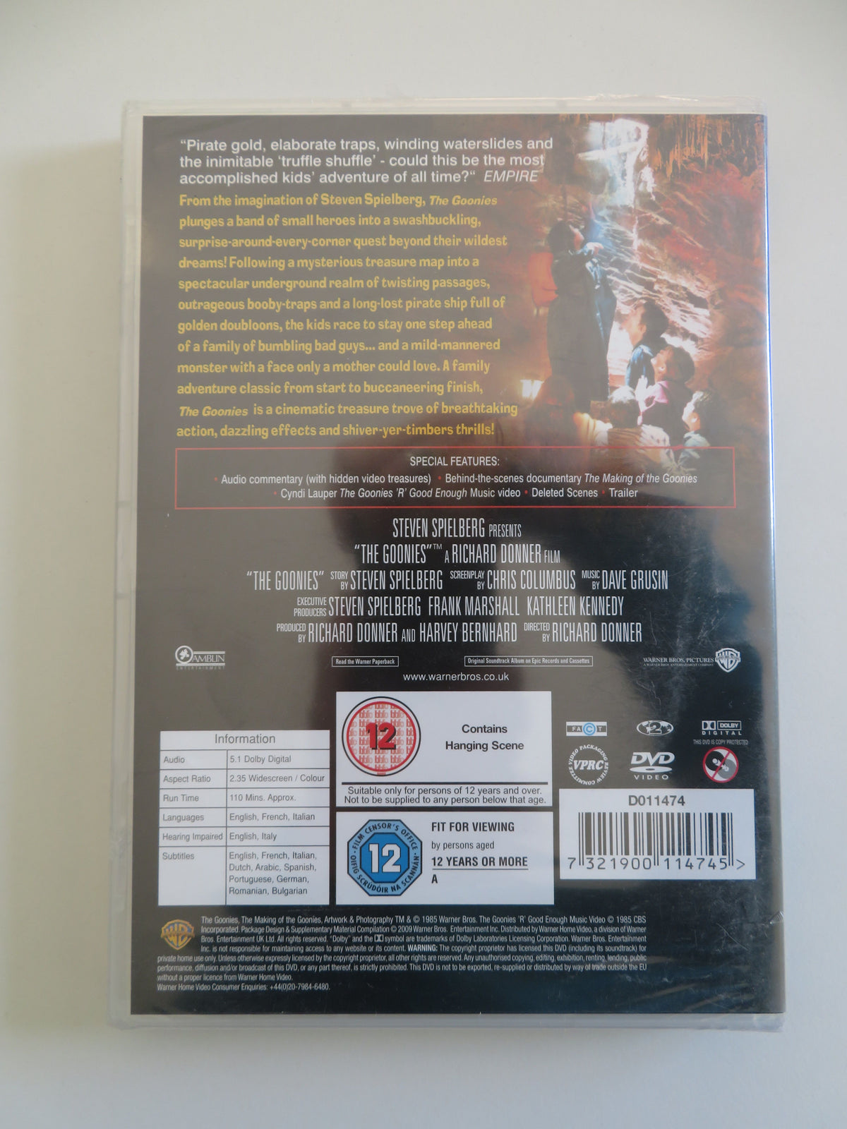 The Goonies - B (DVD) Sean Astin Josh Brolin Corey Feldman 1985 Region 2