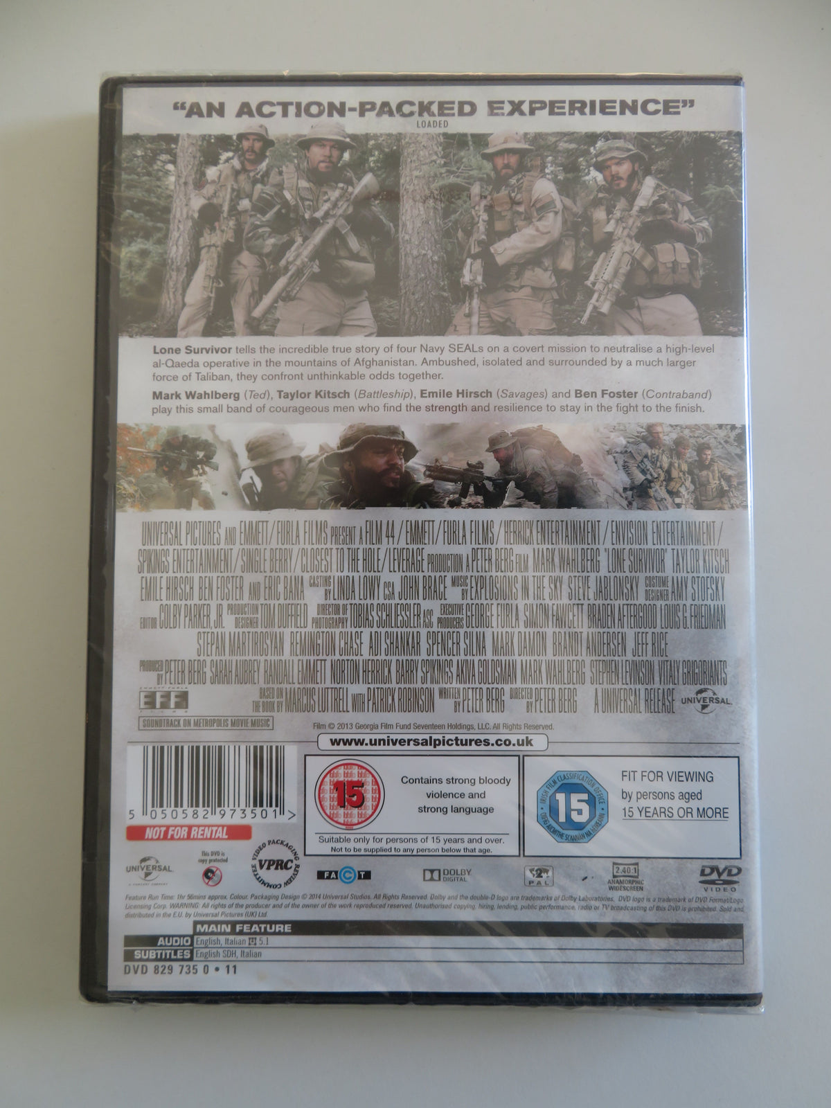Lone Survivor (DVD) Mark Wahlberg Taylor Kitsch Emile Hirsch 2013 Region 2