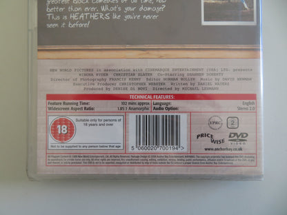 Heathers (DVD) Winona Ryder Christian Slater Shannen Doherty 1989 Region 2