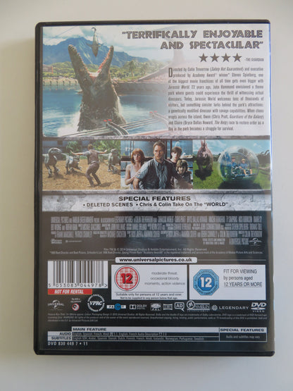 Jurassic World - B (DVD) Chris Pratt Bryce Dallas Howard 2015 Region 2, 4, 5