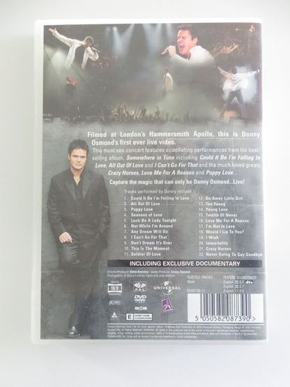 Donny Osmond: Live (DVD) Gary Barlow Kat Dyson 2003 Region 2, 4