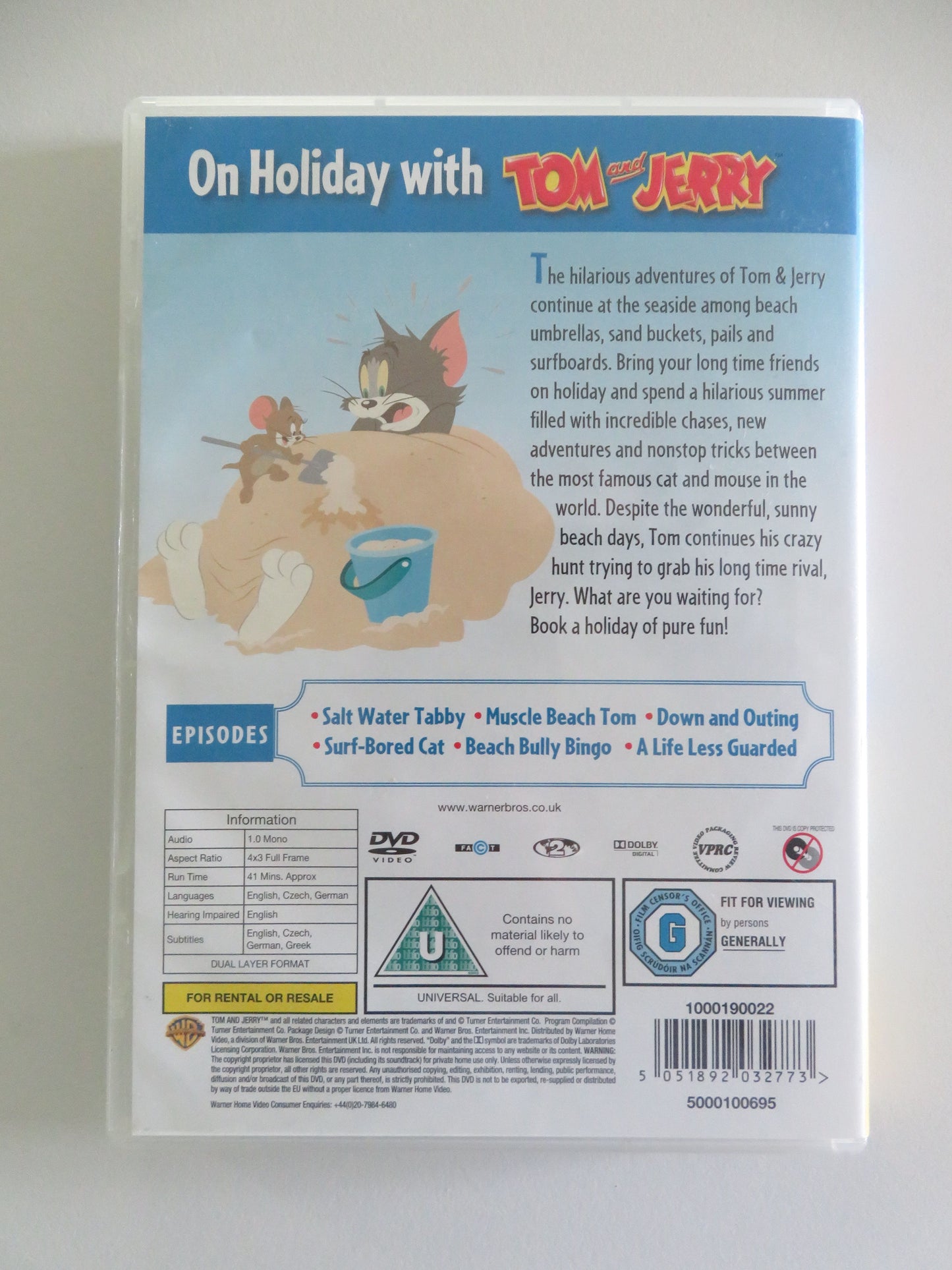Tom and Jerry Cartoons - Summer Holidays (DVD) 2011 Region 2