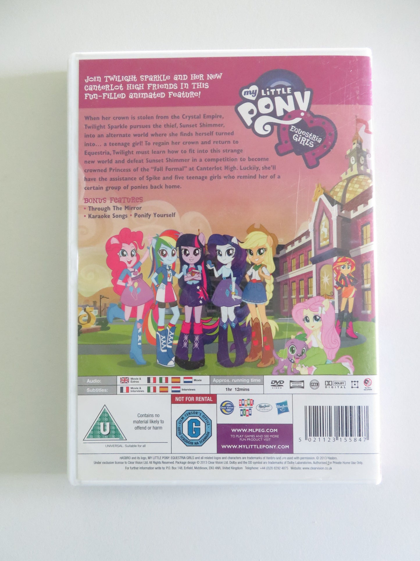 My Little Pony: Equestria Girls (DVD) Tara Strong Ashleigh Ball 2013 Region 2
