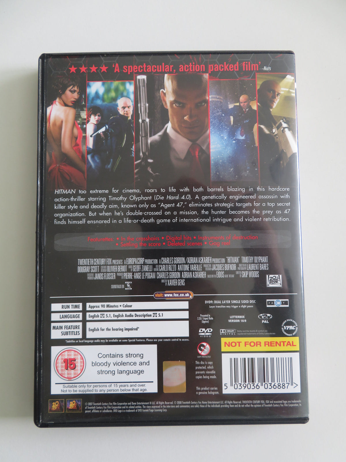 Hitman - Extreme Edition (DVD) Timothy Olyphant Dougray Scott 2007 Region 2