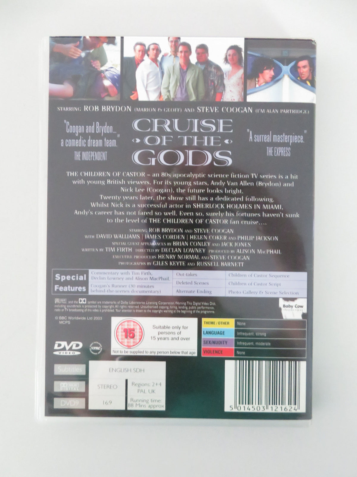 Cruise of the Gods (DVD) Rob Brydon Steve Coogan 2002 Region 2 + 4