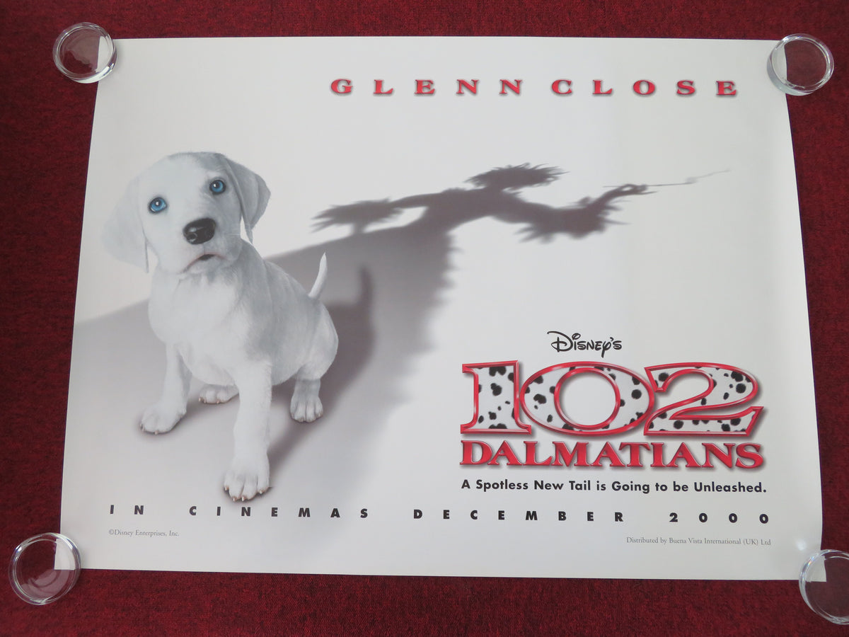 102 Dalmatians -B UK Quad Rolled Poster Disney Glenn Close Gérard Depardieu 2000
