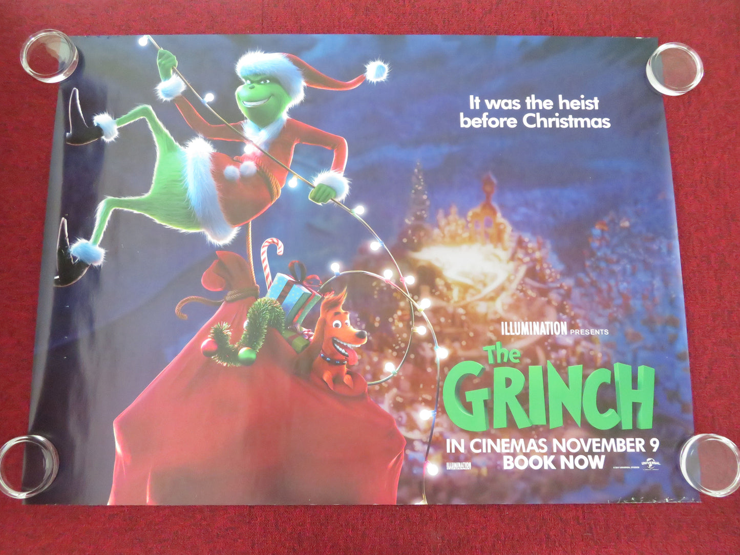 The Grinch UK Quad Rolled Poster Benedict Cumberbatch Cameron Seely 2018