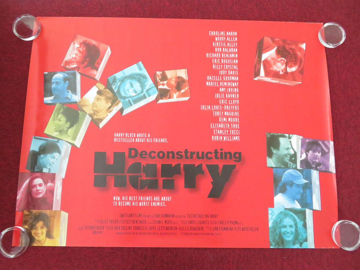 Deconstructing Harry UK Quad Rolled Poster Woody Allen Demi Moore 1997