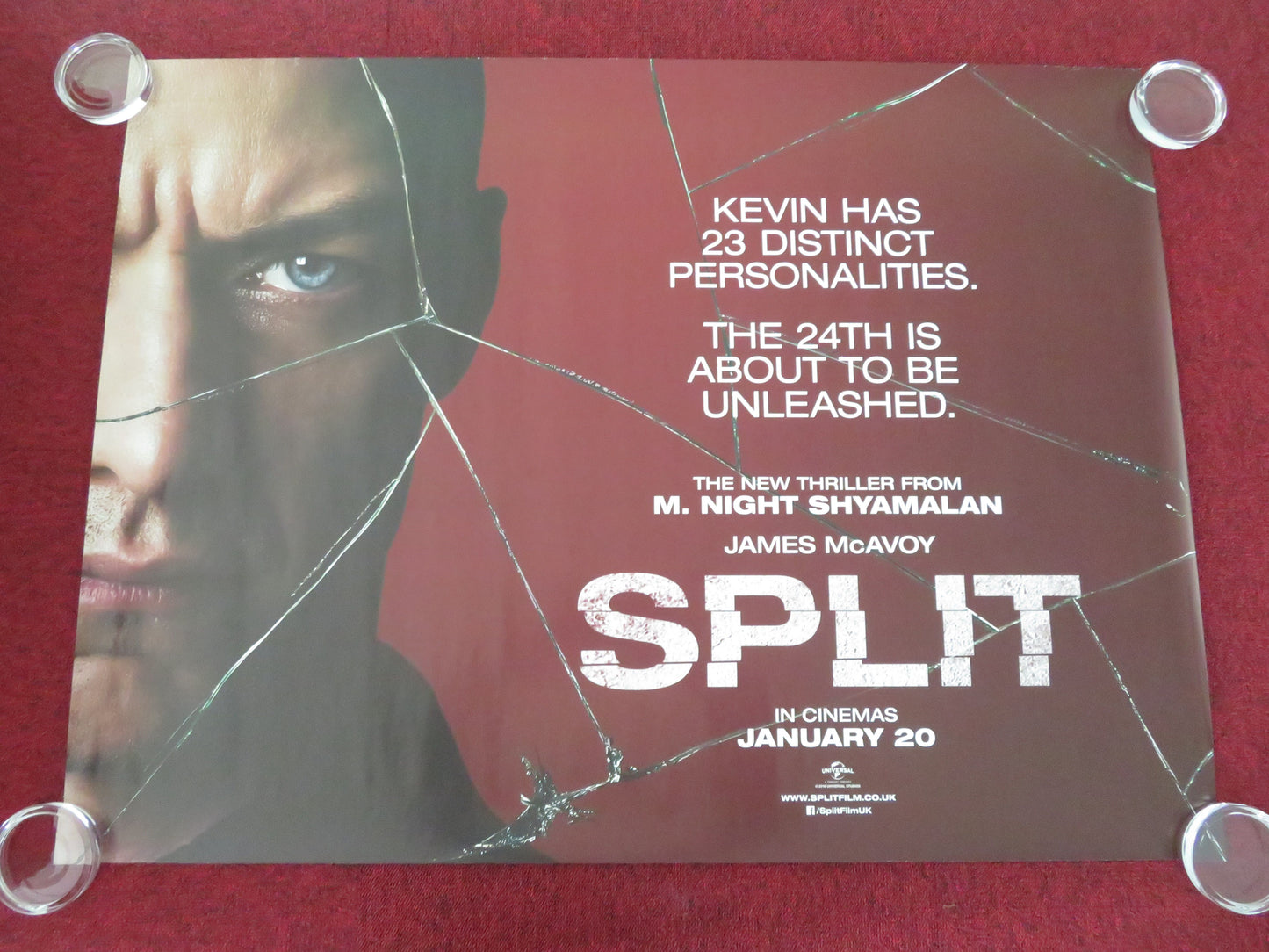 Split UK Quad Rolled Poster James McAvoy Anya Taylor-Joy 2016
