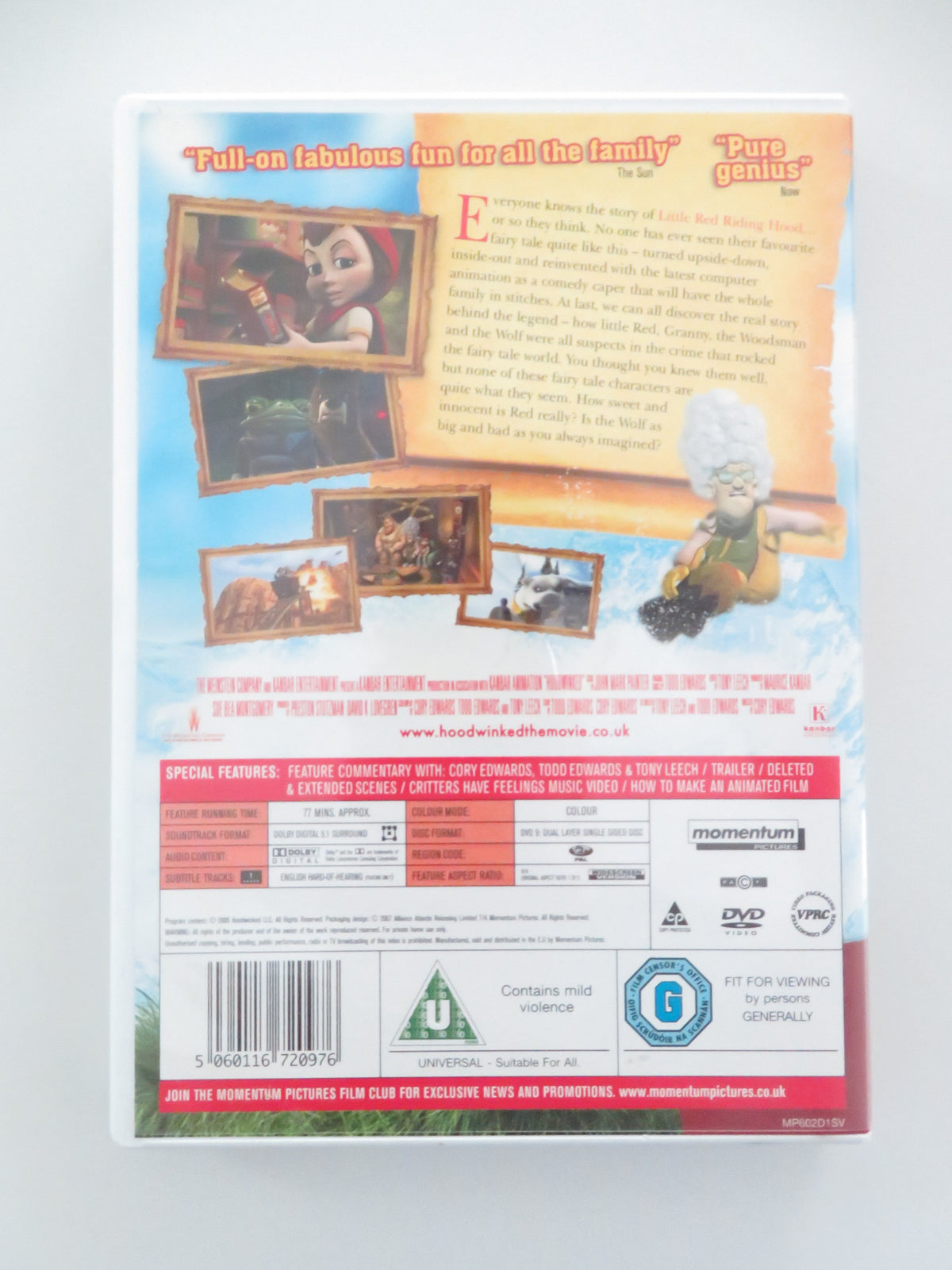 Hoodwinked (DVD) Anne Hathaway Glenn Close Jim Belushi 2005 Region 2