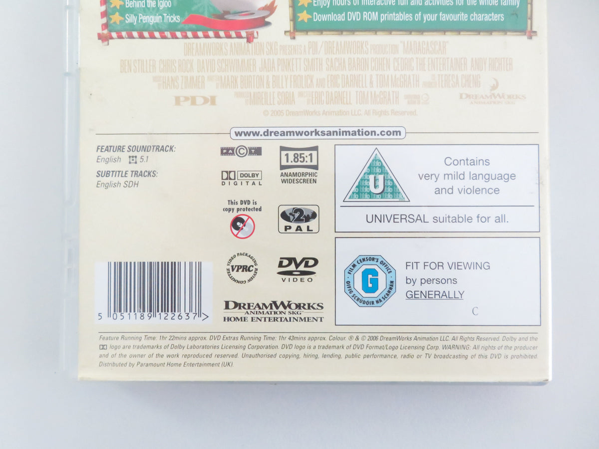 Madagascar - 2 Disc Special Edition (DVD) Chris Rock Ben Stiller 2005 Region 2