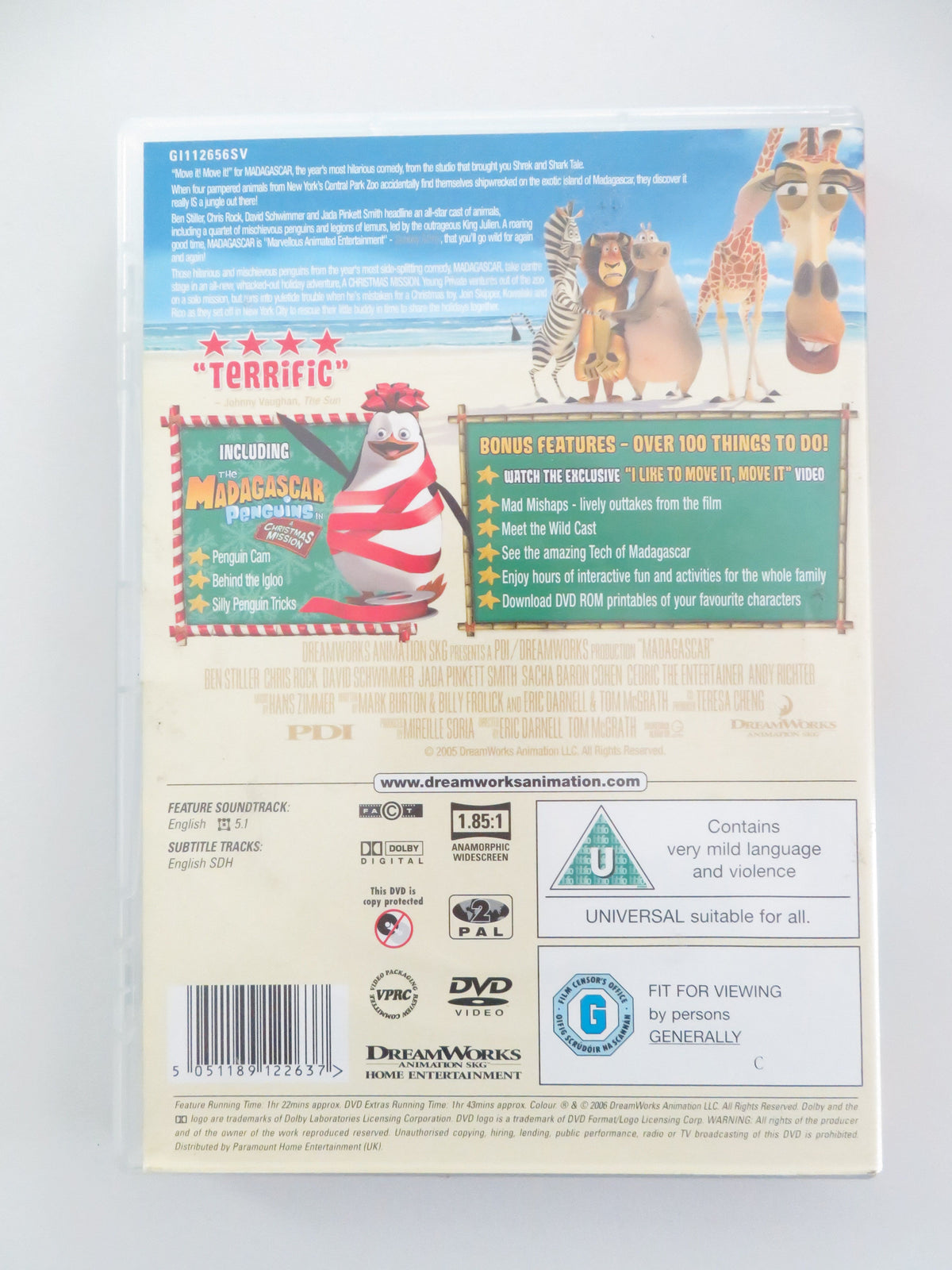Madagascar - 2 Disc Special Edition (DVD) Chris Rock Ben Stiller 2005 Region 2