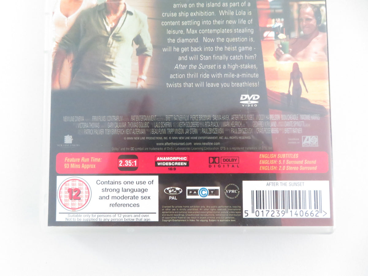 After the Sunset (DVD) Pierce Brosnan Salma Hayek Woody Harrelson 2004 Region 2