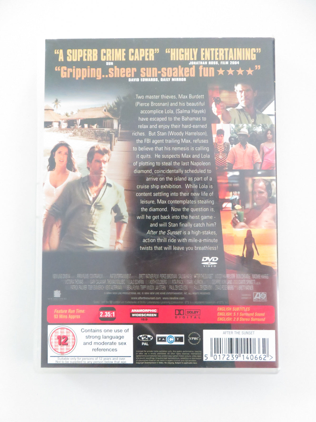 After the Sunset (DVD) Pierce Brosnan Salma Hayek Woody Harrelson 2004 Region 2