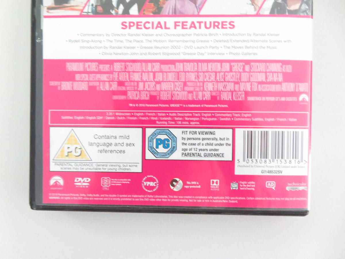 Grease - 40th Anniversary Edition (DVD) John Travolta 2018 Region 2