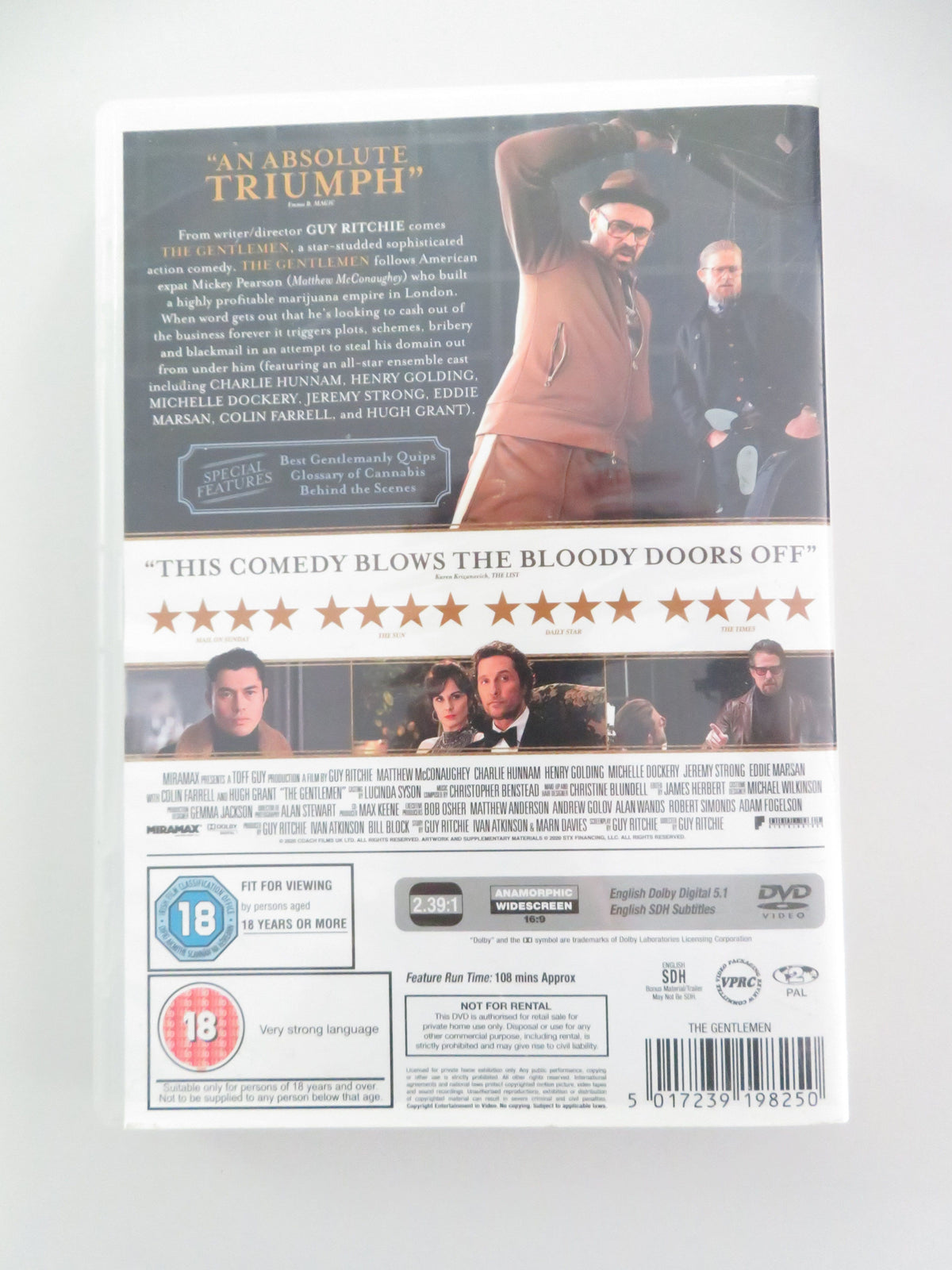 The Gentlemen (DVD) Matthew McConaughey Charlie Hunnam 2020 Region 2