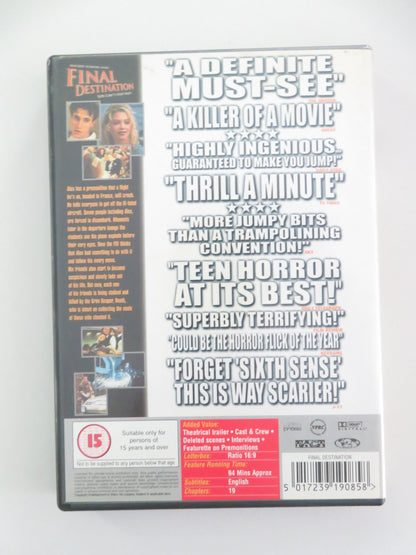 Final Destination (DVD) Devon Sawa Ali Larter Kerr Smith 2000 Region 2