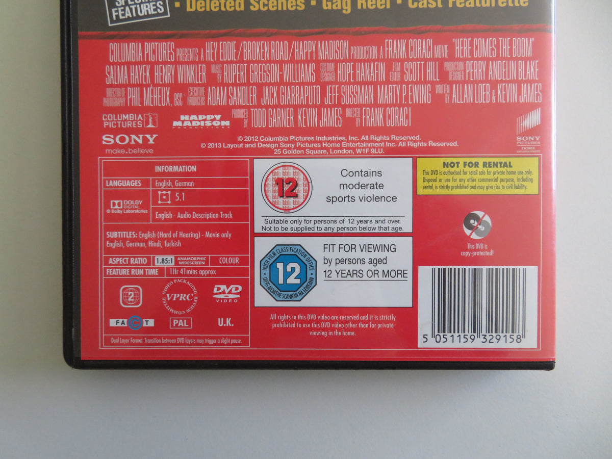 Here Comes the Boom (DVD) Kevin James Salma Hayek Henry Winkler 2012 Region 2
