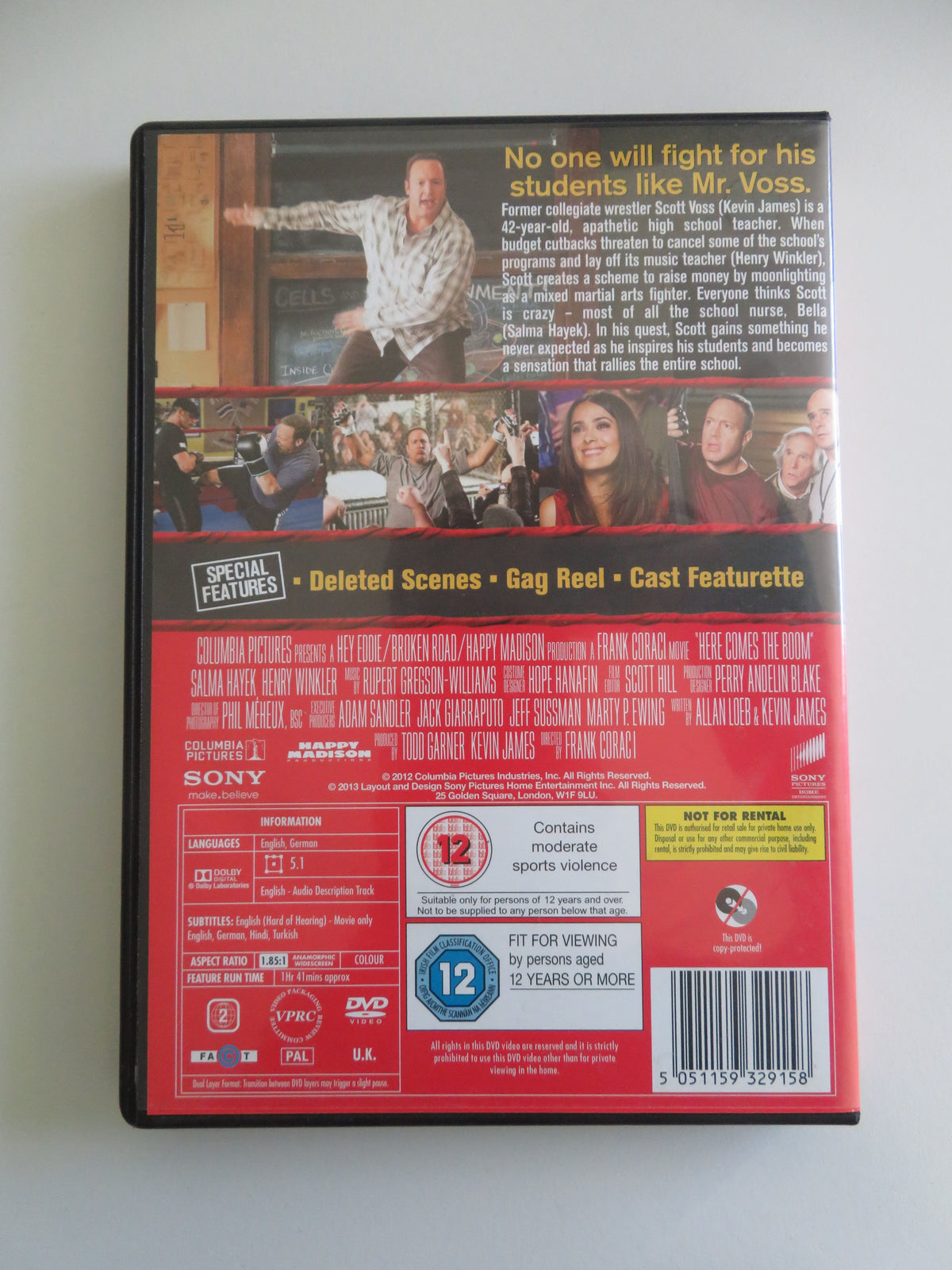 Here Comes the Boom (DVD) Kevin James Salma Hayek Henry Winkler 2012 Region 2