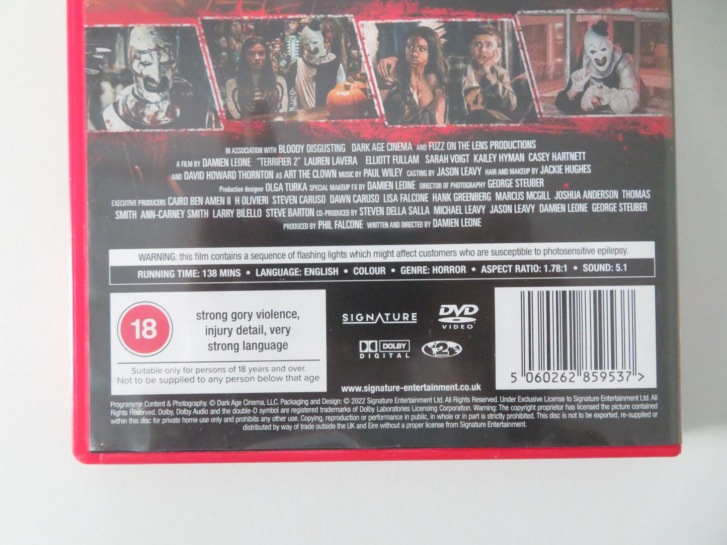 Terrifier 2 (DVD) Lauren LaVera David Howard Thornton 2022 Region 2
