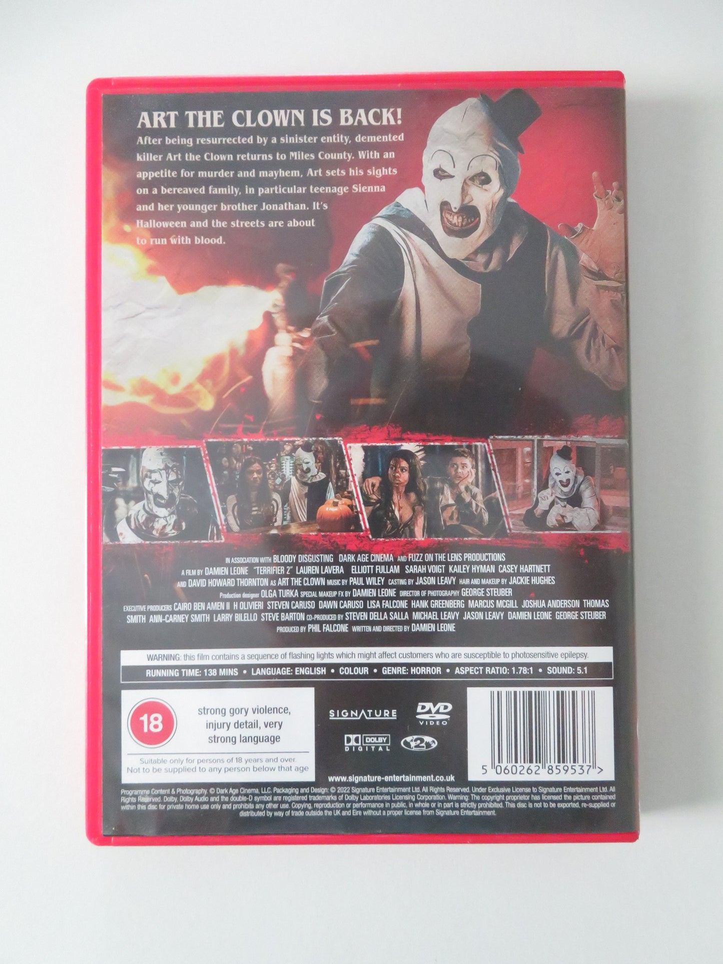 Terrifier 2 (DVD) Lauren LaVera David Howard Thornton 2022 Region 2