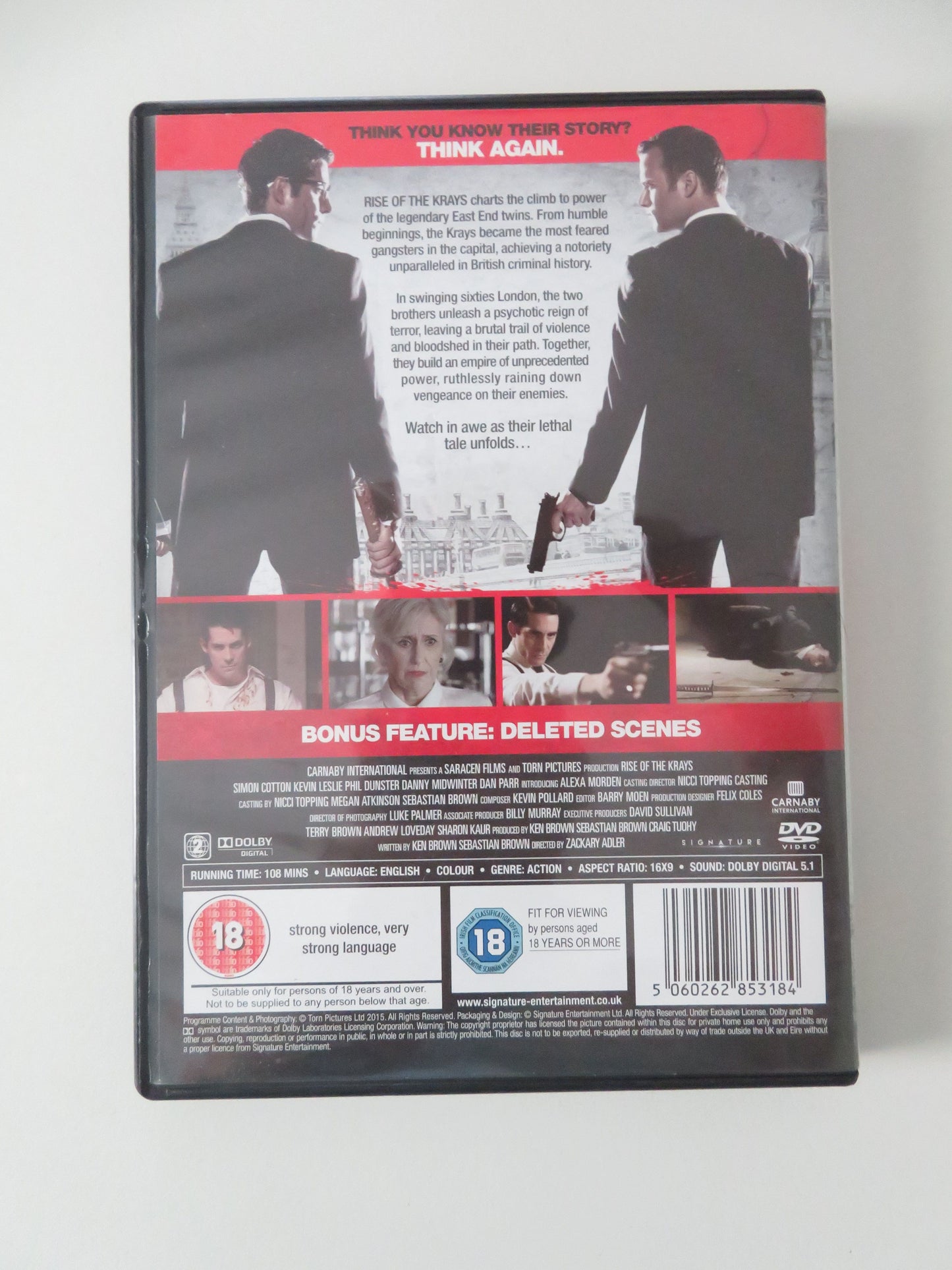 The Rise of the Krays (DVD) Matt Vael Simon Cotton Anita Dobson 2015 Region 2