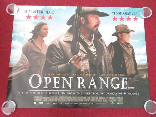 Open Range UK Quad Rolled Poster Kevin Costner Robert Duvall Diego Luna 2003