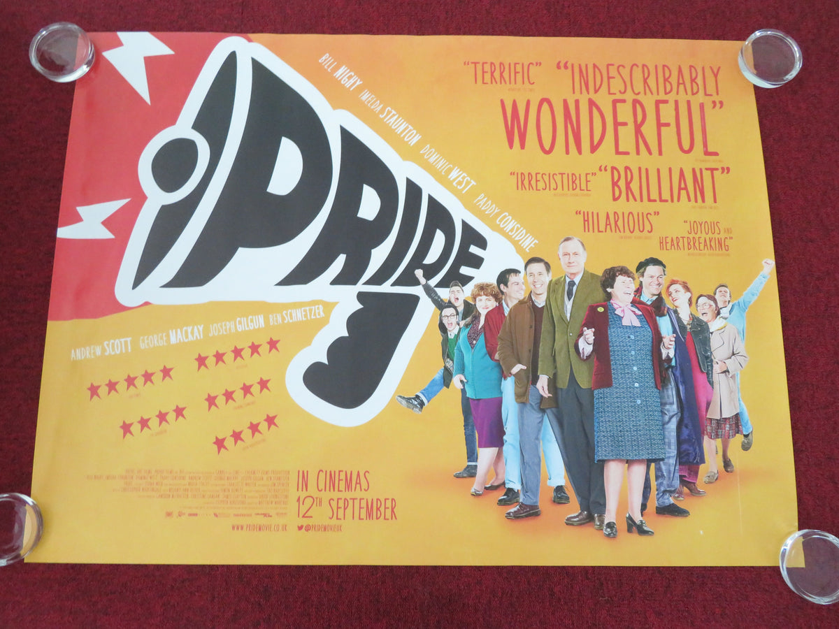 Pride UK Quad Rolled Poster Bill Nighy Imelda Staunton Dominic West 2014