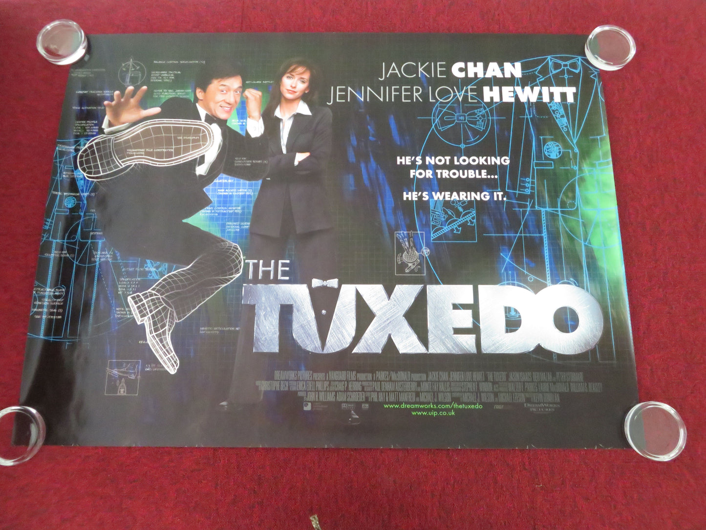 The Tuxedo UK Quad Rolled Poster Jackie Chan Jennifer Love Hewitt 2002