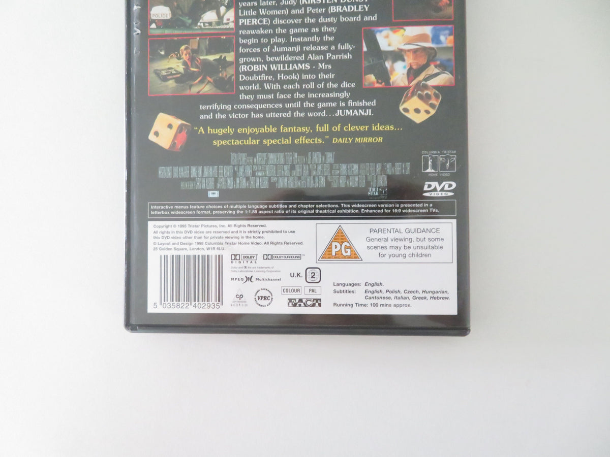 Jumanji - B (DVD) Robin Williams Kirsten Dunst Bonnie Hunt 1995 Region 2