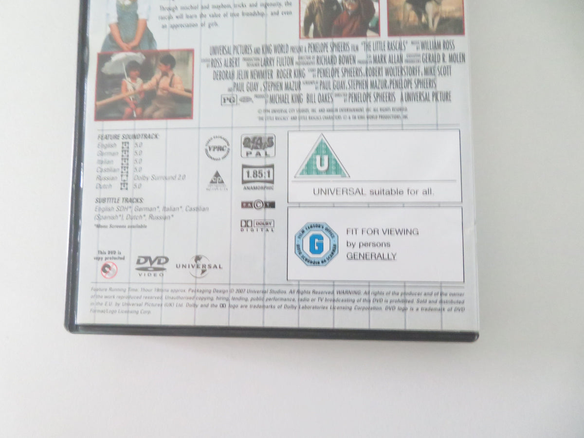 The Little Rascals (DVD) Travis Tedford Bug Hall 1994 Region 2,4,5