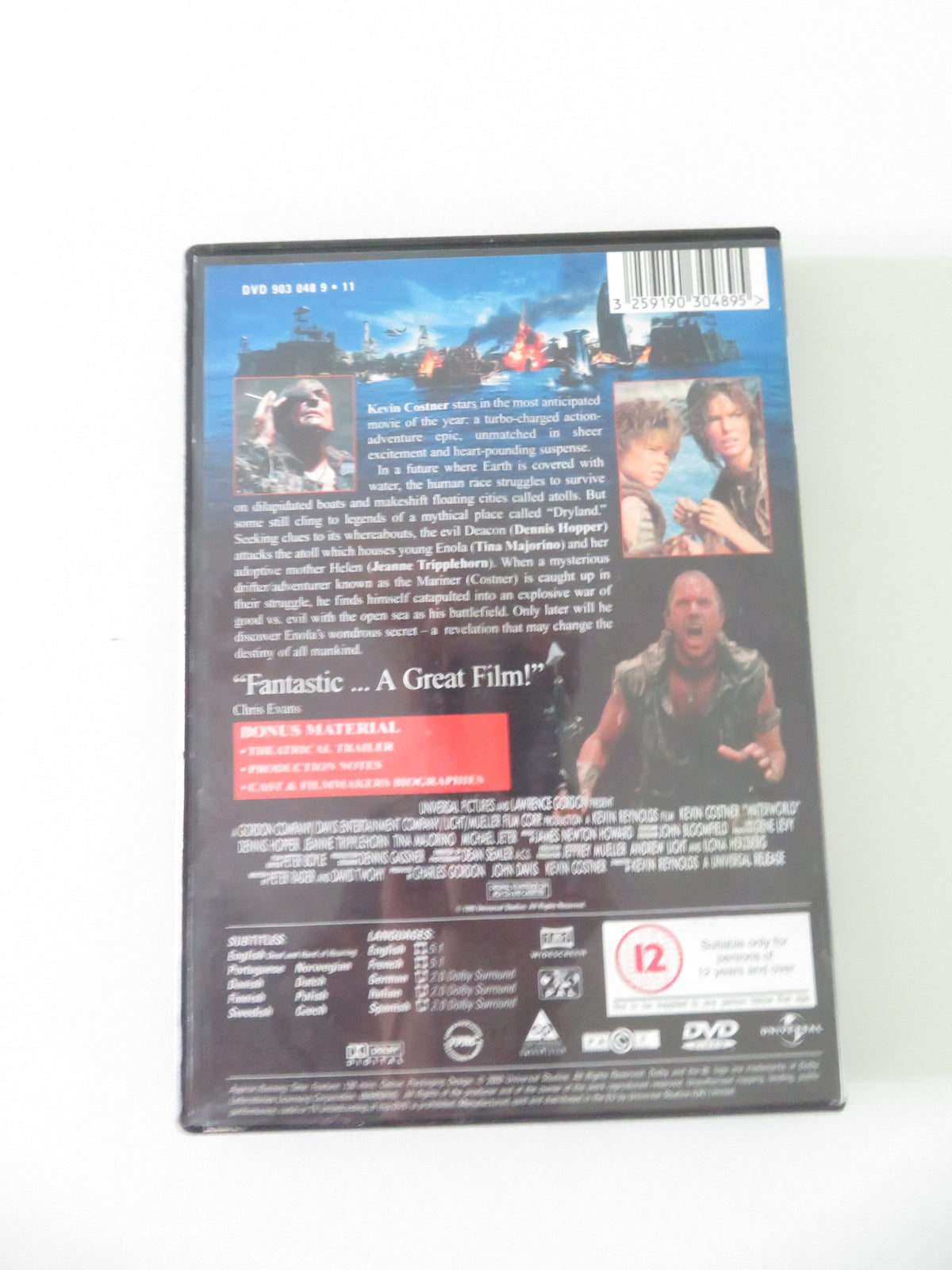 Waterworld (DVD) Kevin Costner Jeanne Tripplehorn 1995 Region 2,4