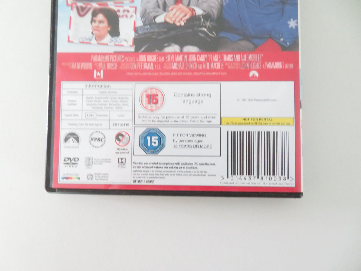 Planes, Trains & Automobiles (DVD) Steve Martin John Candy 1987 Region 2