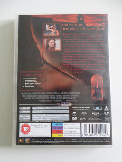 From Hell (DVD) Johnny Depp Heather Graham Ian Holm 2001 Region 2