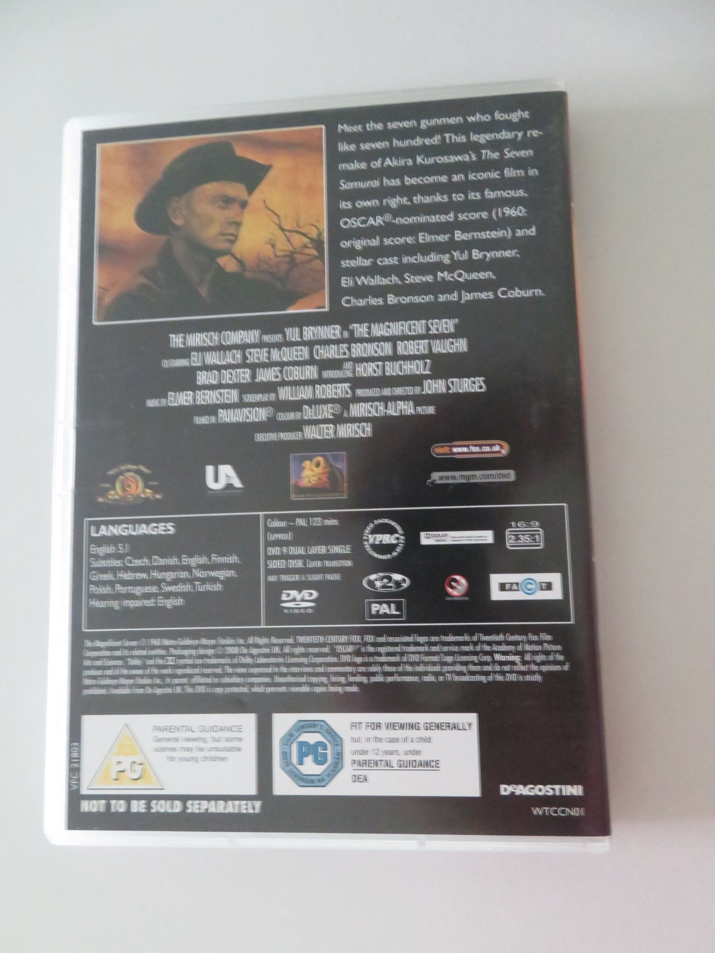The Magnificent Seven - B (DVD) Yul Brynner Steve McQueen 1960 Region 2