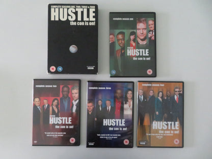 Hustle Complete Seasons, 1, 2, 3 and 4 (DVD BoxSet) R. Glenister 2004 Region 2