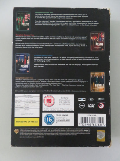 Hustle Complete Seasons, 1, 2, 3 and 4 (DVD BoxSet) R. Glenister 2004 Region 2