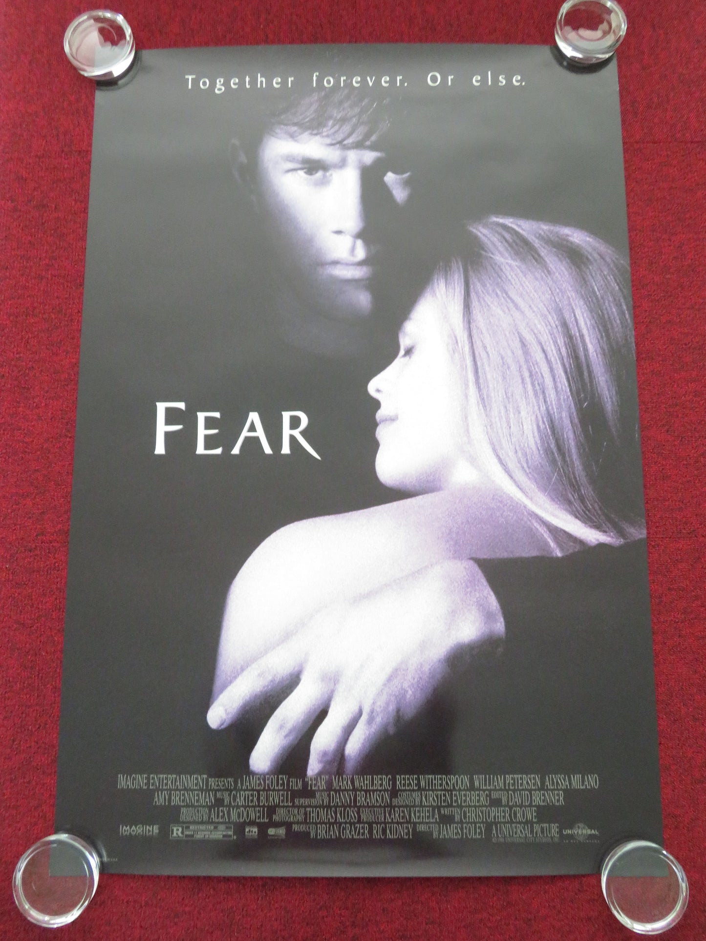 Fear US One Sheet Rolled Poster Mark Wahlberg Reese Witherspoon 1996