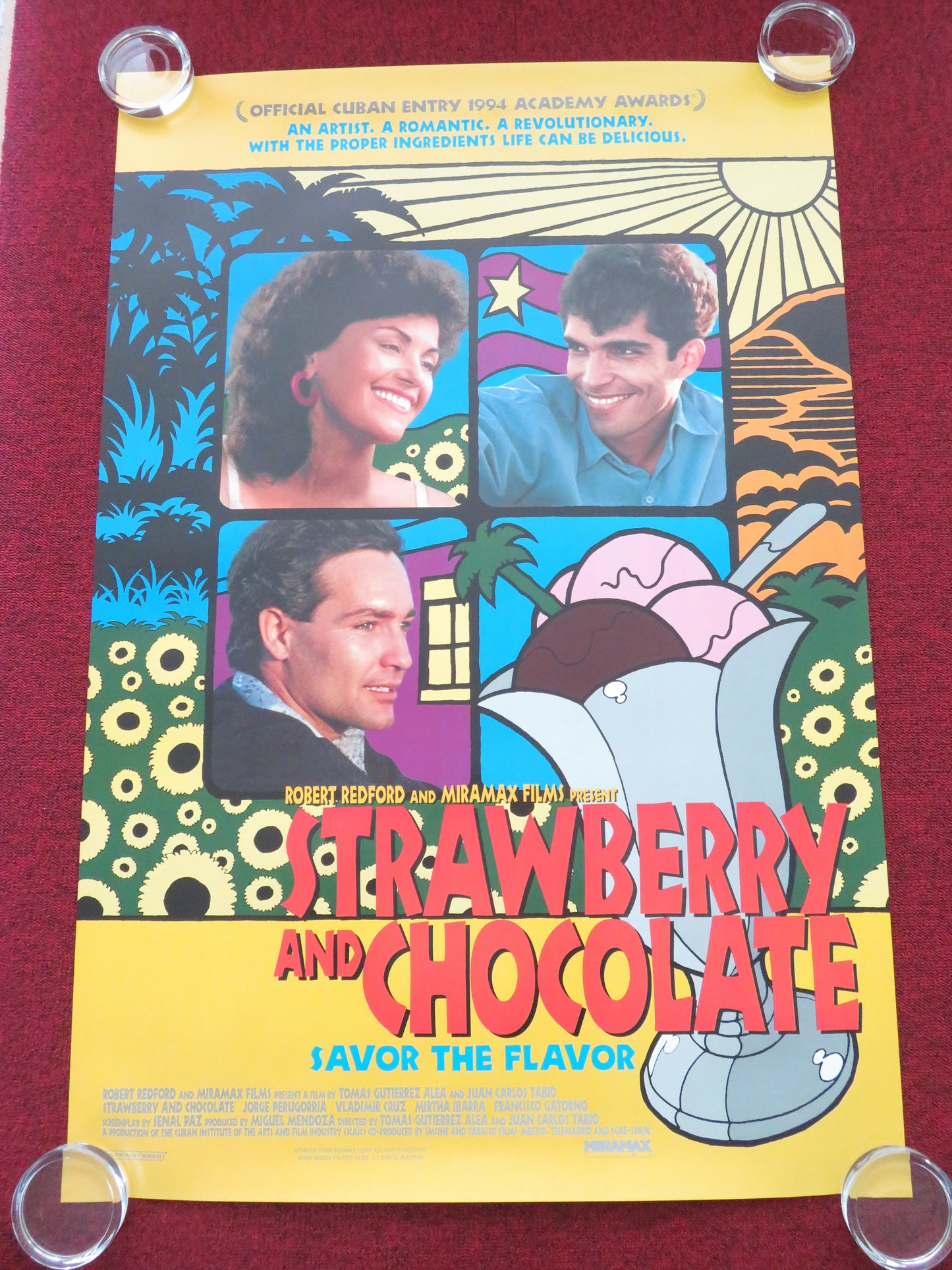Strawberry & Chocolate US One Sheet Rolled Poster Jorge Perugorría 1993