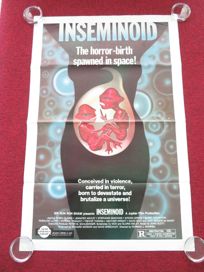 Inseminoid US Tri Folded One Sheet Rolled Poster Stephanie Beacham 1981