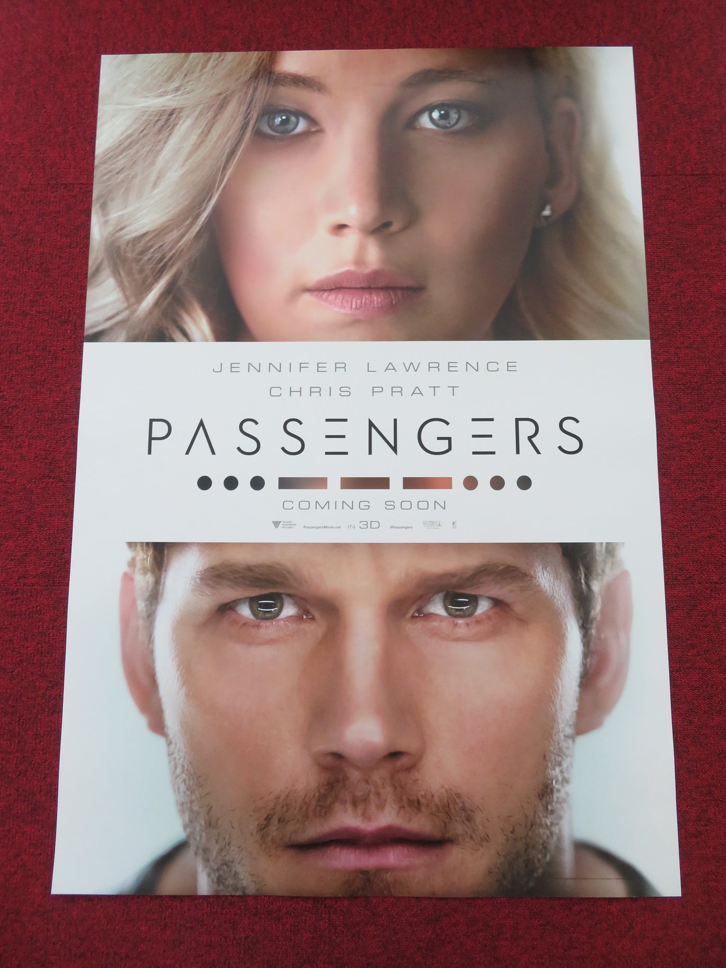 Passengers US One Sheet Rolled Poster Jennifer Lawrence, Chris Pratt 2016