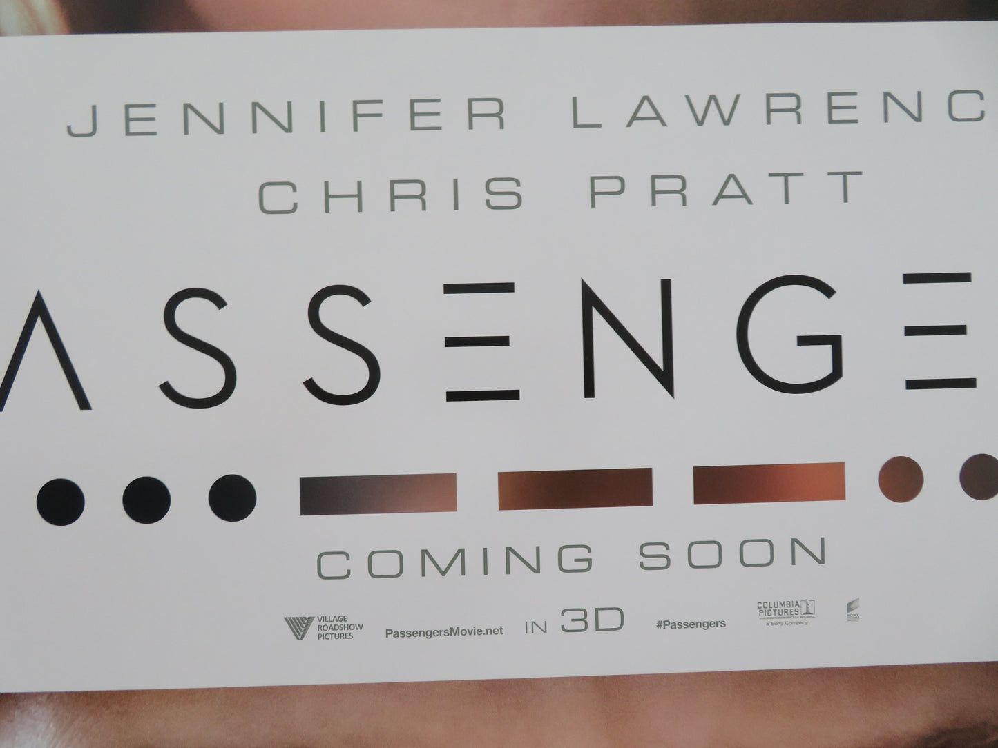 Passengers US One Sheet Rolled Poster Jennifer Lawrence, Chris Pratt 2016