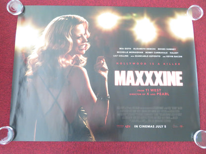 MaXXXine UK Quad Rolled Poster Mia Goth Lily Collins Kevin Bacon 2024