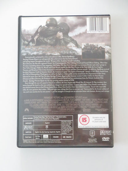 Saving Private Ryan (DVD) Tom Hanks Matt Damon Tom Sizemore 1998 Region 2