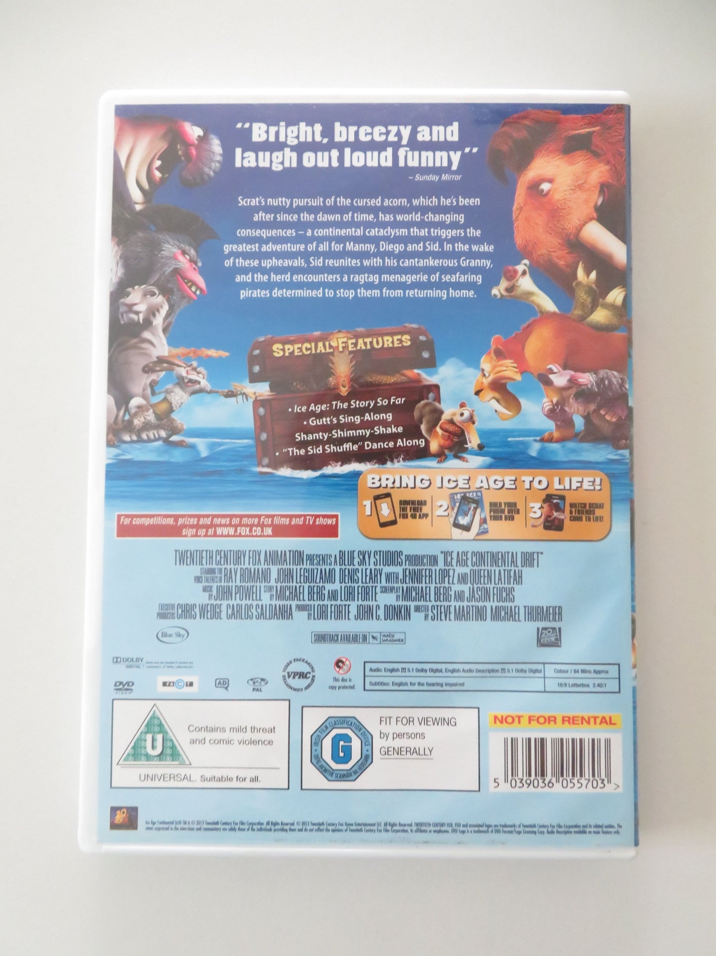 Ice Age 4: Continental Drift (DVD) Ray Romano John Leguizamo 2012 Region 2