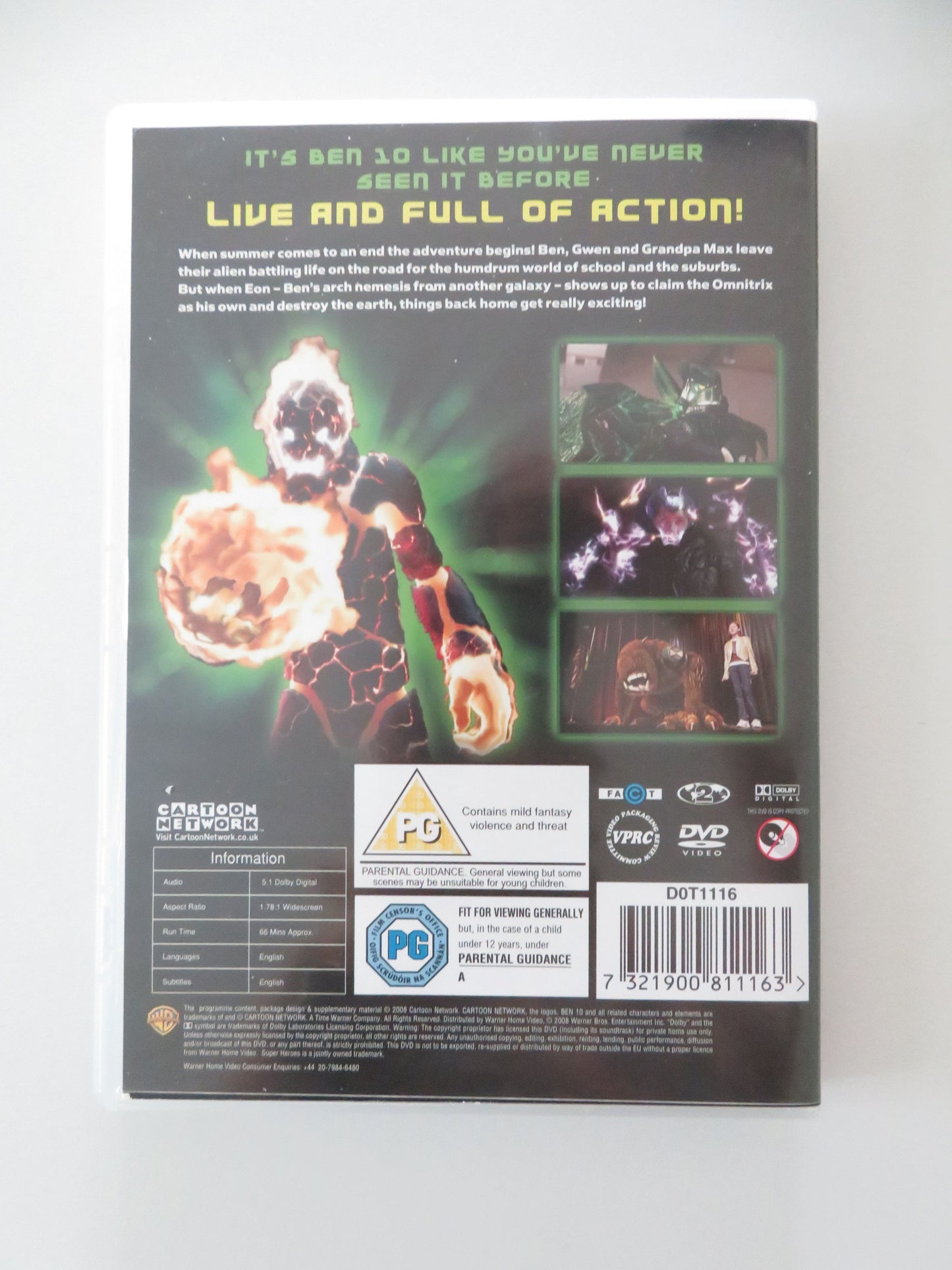 Ben 10: Race Against Time (DVD) Graham Phillips Christien Anholt 2007 Region 2