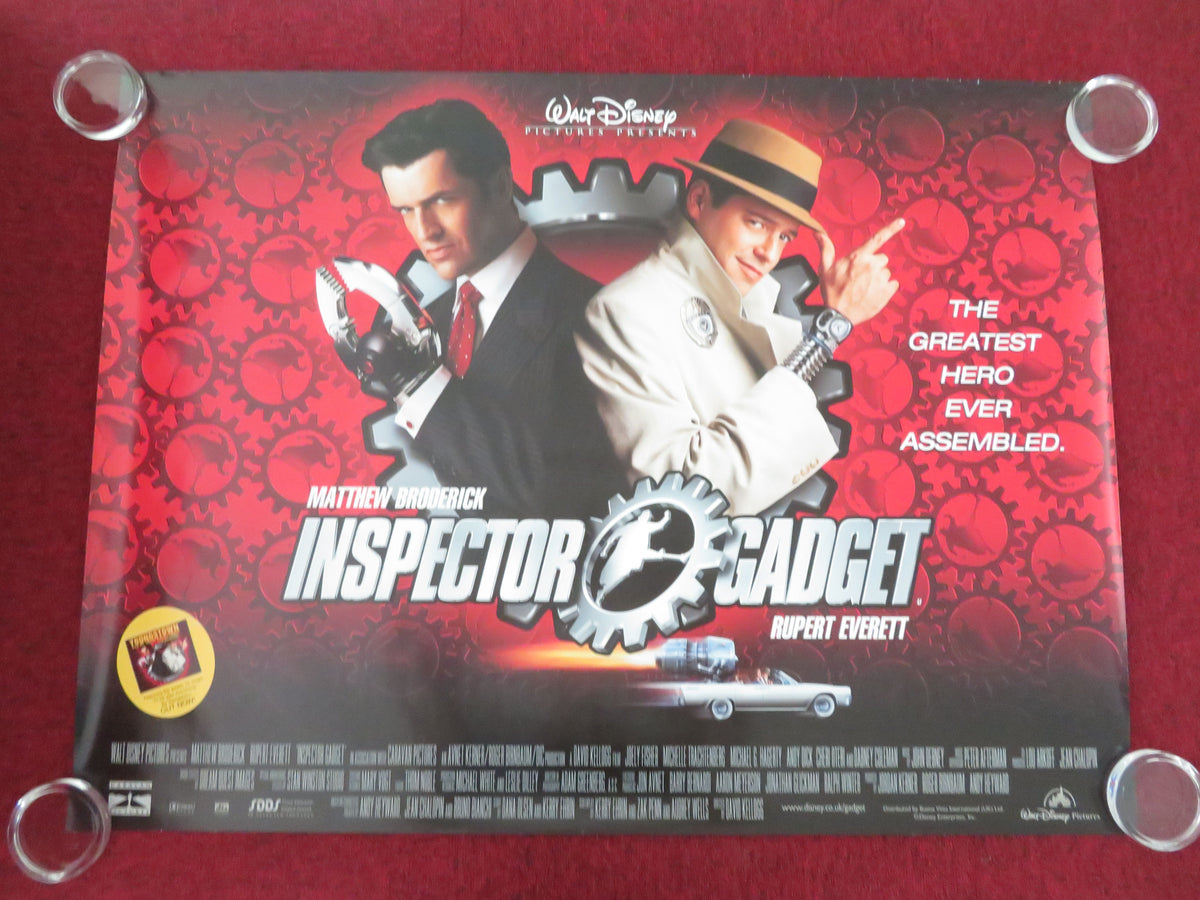 Inspector Gadget UK Quad Rolled Poster Disney Matthew Broderick R. Everett 1999