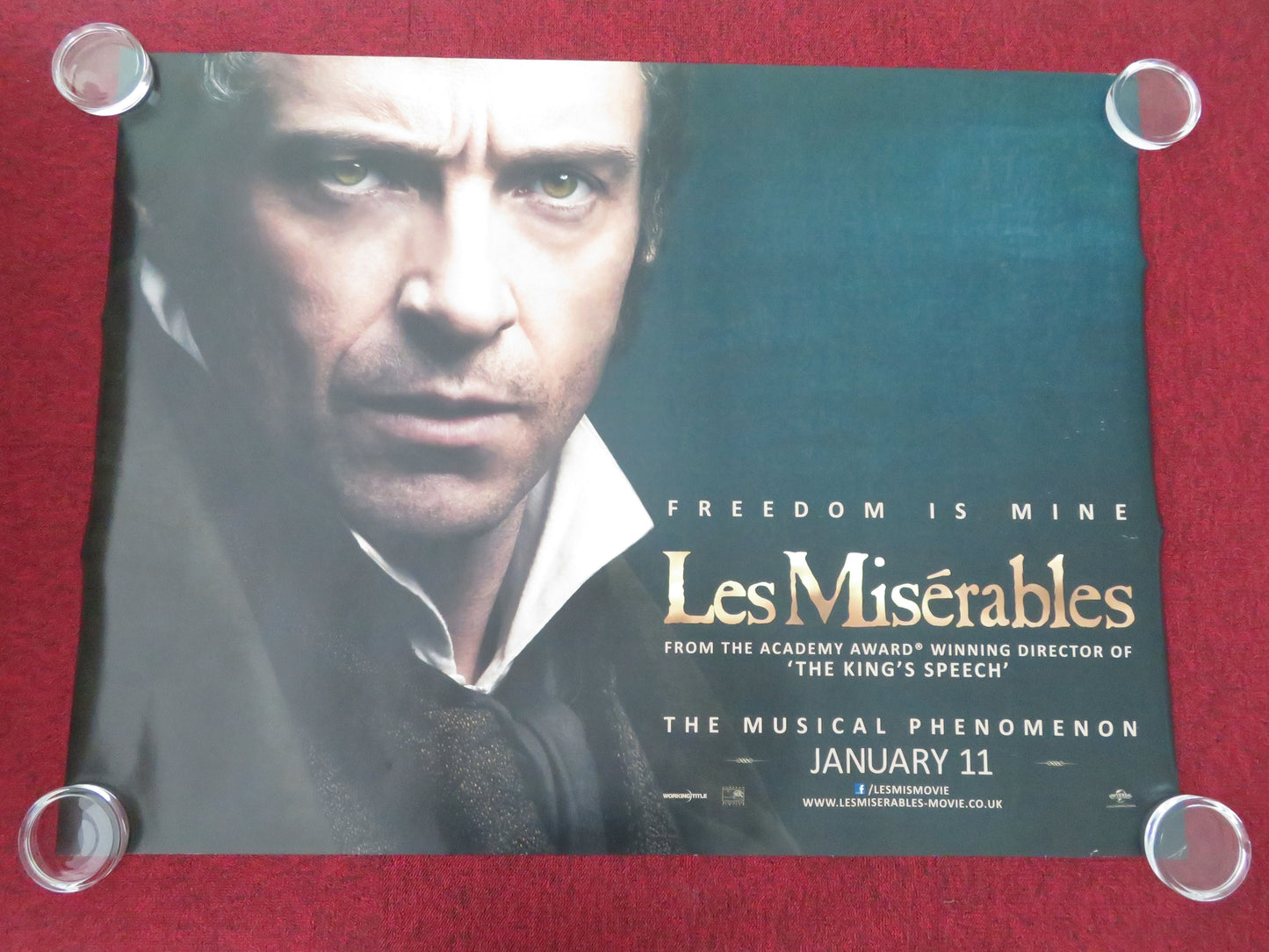 Les Miserables - D UK Quad Rolled Poster Hugh Jackman Russell Crowe 2012