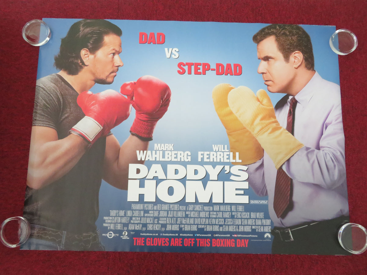 Daddy's Home UK Quad Rolled Poster Will Ferrell Mark Wahlberg 2015